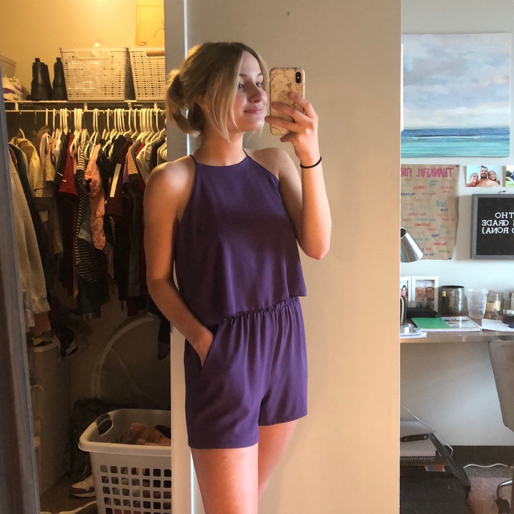 Lily Rain Purple Romper
